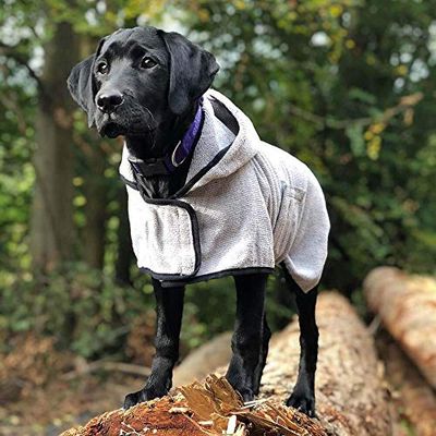 Groom Cappotto di Piccole Dimensioni per Cani, Morbido, con Cappuccio, Lavabile in Lavatrice, Super Assorbente, ad Asciugatura Rapida, Leggero, per Fare Il Bagno o Nuotare per Animali Domestici