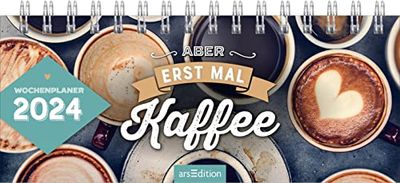 Mini Desk Calendar "Aber erst mal Kaffee" 2024: The Sayings Calendar for the Office or Home Office