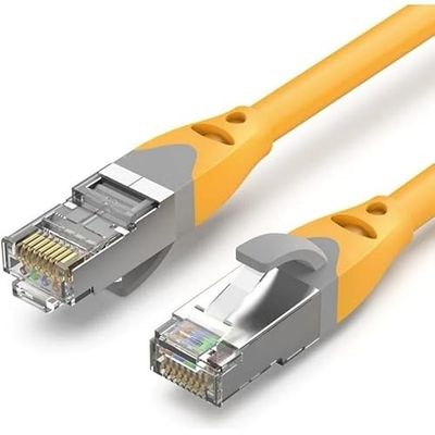 Netwerkkabel - RJ45 Cat.6A S/FTP AWG27 10 m in geel, ideaal voor snelle en stabiele verbindingen in netwerken. *