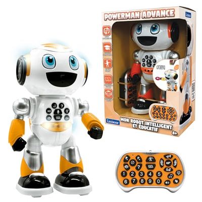 Lexibook, Powerman® Advance, Robot telecomandato giocattolo interattivo ed educativo per bambini, camminare, danza, suonare musica, racconta storie, quiz educativi, programmabile STEM, arancione,