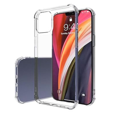 Veemzzz Stort hål tunn modell, halkfri och fingeravtryck resistent transparent telefonfodral, lämplig för iPhone 12 Pro, iPhone 12