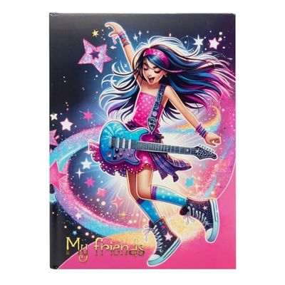 goldbuch 43.056 vriendenboek Star Melody, vriendschapsboek DIN A5 met 84 geïllustreerde pagina's, voor kinderdagverblijf en basisschool, voor beste vrienden in de schooltijd, kunstdruk omslag met