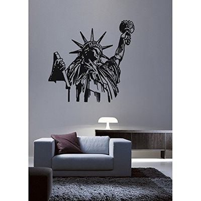 Tatoutex Stickers Statue de la liberté - Orange, L 60cm x H 60cm