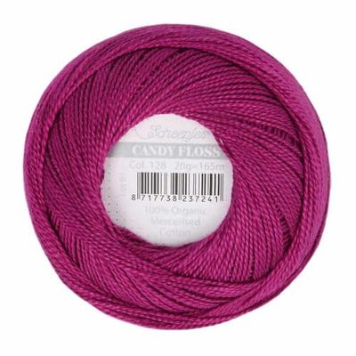 Scheepjes - Scheepjes Candy Floss 128 Tyrian Purple (165m) Orgánico Mercerizado Algodón Hilo - 1x20g