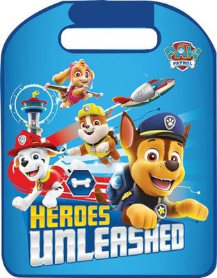 Tataway - Paw Patrol Seat Protector | Fits All Cars | Durable PVC, Easy to Clean | Eye-Catching Paw Patrol Graphics | Velcro Attachment, Blue, Polyvinyl Chloride