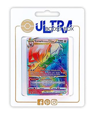 Zoroark de Hisui VSTAR 203/196 Arc en Ciel Secrète - Ultraboost X Epée et Bouclier 11 Origine Perdue - Coffret de 10 Cartes Pokémon Françaises