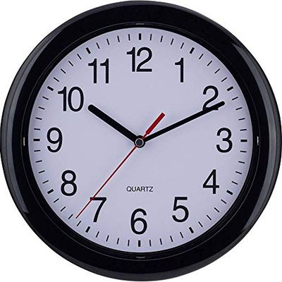Eurotime 22221 Quartz Wall Clock 25 cm Black