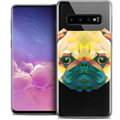 Caseink fodral för Samsung Galaxy S10 (6.1) fodral [kristallgel HD polygon serie djur - mjuk - ultratunn - tryckt i Frankrike] hund