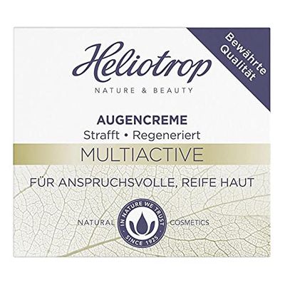 Heliotrop crema per occhi per pelli mature e esigenti, cura della pelle del viso con acido ialuronico, estratto di ginkgo e ceramidi, cura degli occhi multiattiva, 1 x 15 ml | WTC: done