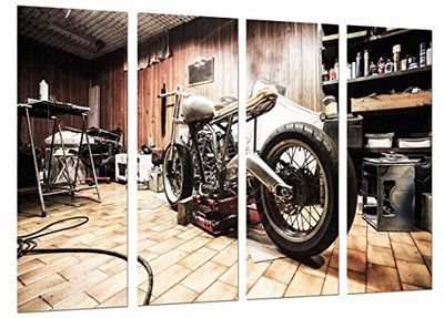 Quadros câmara - quadro fotográfico Moto vintage Harley Davidson, 131 x 62 cm