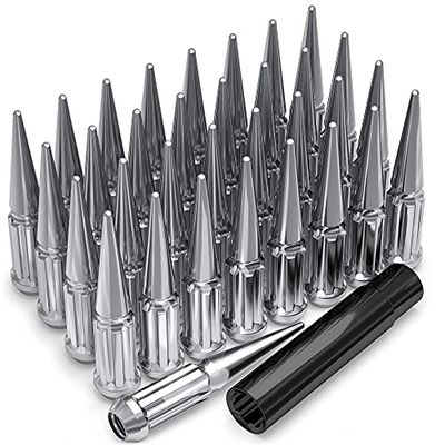 3850XL-33AM Chrome 1-Pc Spline Spike Lug Nut