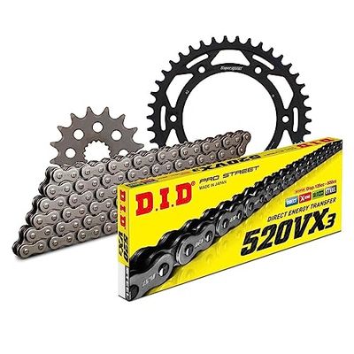 Kettingset DID staal 520VX3 / 110 eindeloos voor KTM LC4 EXC EGS SX 620 cc bouwjaar 2000-2002