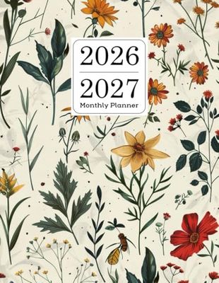 2026-2027 Monthly Planner: Large Two Year (January to December) With Holidays and Inspirational Quotes.