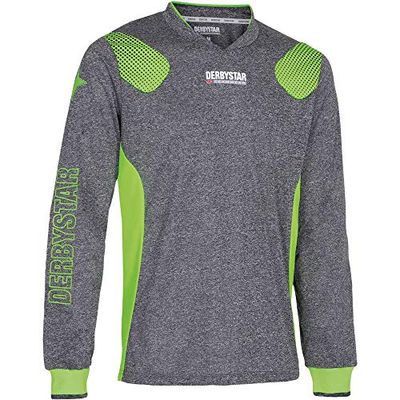 Derbystar Defense PRO Torwarttrikot, Maglia da Portiere Unisex-Adulto, Grigio Verde, XXL