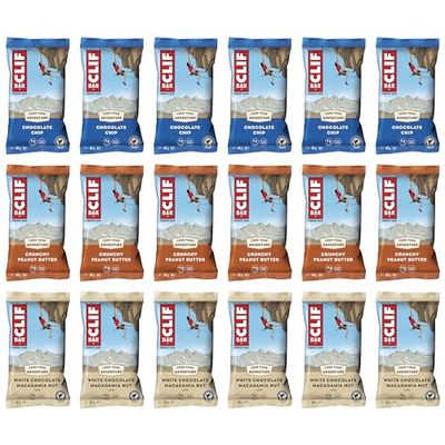 CLIF Bar ENERGY BAR Mixed Flavour Variety-Pack x 18 bars | Nutritional Bar | Source of Plant Based Protein | 18 bars x 68g