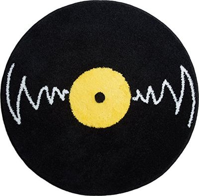 Grund Vinyl Tapis de Bain, Polyacrylique Supersoft, Noir, 80 cm