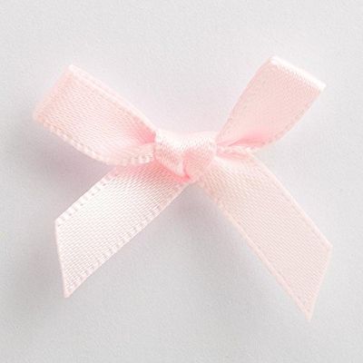 Italian Options Satin Craft Bows 100-Piece Pack, 3 cm Bow Width, Pale Pink