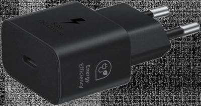 Samsung Schnellladegerät, USB-C, 25W ohne Datenkabel, Schwarz