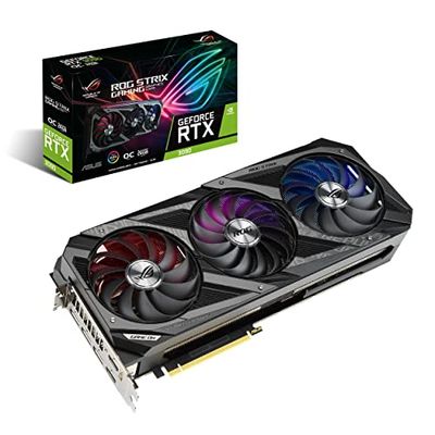 ASUS ROG Strix GeForce RTX 3090 OC Edition 24GB GDDR6X Gaming Graphics Card with Axial-tech fans & central static pressure fan ROG-STRIX-RTX3090-O24G-GAMING
