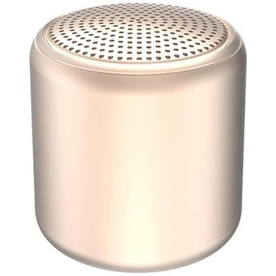 PRENDELUZ Mini altoparlante dorato portatile con Bluetooth Audio stereo doppio accoppiamento