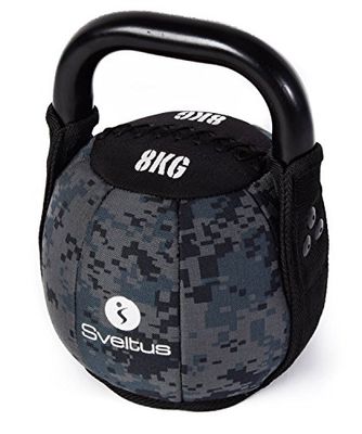 Sveltus Soft kettlebell 8 kg svart styrketräning muskelträning vikter