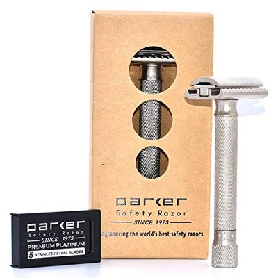 Parker safety razor rasoio di sicurezza variant regolabile versione cromata