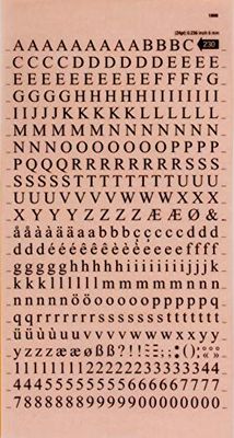 APLI Lettere e Numeri Trasferibili Super - Nero, 6 mm