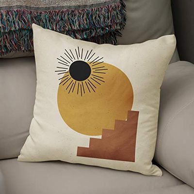 BonaMaison Fodera per Cuscino Cotone e Copricuscini Federa per Divano Casa Soggiorno Camera da Letto Decorazione Interni ed Esterni, 50x50 Cm - Progettata e Prodotta in Turchia