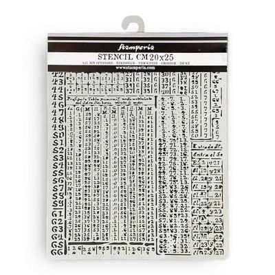 Stamperia - Spessi stencil per scrapbooking, album, card making, bullet journalling and more, materiale flessibile, facile da pulire, perfetto per hobby, artigianato e gifting (Fortune geroglifico)