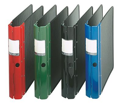 ESSELTE 46687 - Carpeta archivador AGRIPPA DIN A4 capacidad 50 mm lomo metálico 4 anillas color negro