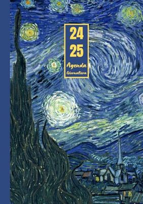Agenda Giornaliera con orario Luglio 2024 – Dicembre 2025: 18 mesi, Intervalli di 30 minuti, Formato A5 | Calendario Mensile con Note | Adatto per la ... Diario | Vincent Van Gogh, La notte stellata