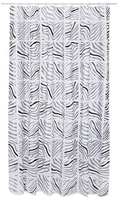 Spirella - Tenda in plastica Lifestyle - ZEBRANO Silver Black 18 1117796, Bianco Standard