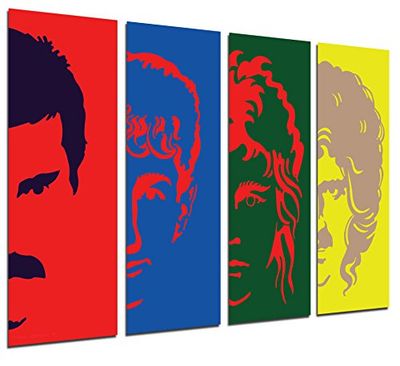 Póster de fotografia Queen, Freddie Mercury tamanho total: 131 x 62 cm XXL