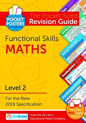 Daydream Education Affiches de poche : Le guide de révision des mathématiques de niveau 2 des compétences fonctionnelles