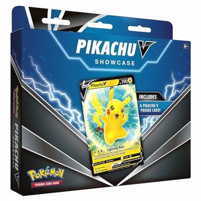 Pokémon TCG: Pikachu V Showcase Box (1 promokaart van folie en 3 boosterpakketten)