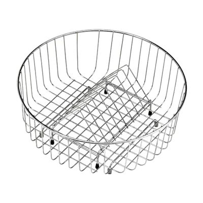 Teka Cesto 370,145 - Escorregos de aço inoxidável de Ø 37 cm, formato redondo, encaixa-se perfeitamente com a sua pia Teka, material durável, cor de aço inoxidável