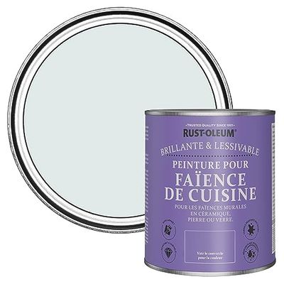 Rust-Oleum Peinture Bleue Résistante à l'eau pour Faïence de Cuisine, Finition Brillante - Marcella 750ml
