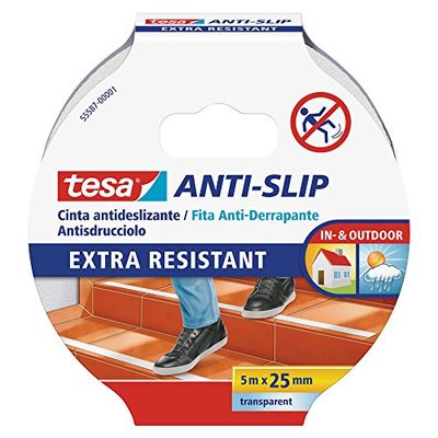 tesa TE55587-00001-11 Cinta antideslizante 5 m x 25 mm transparant, standaard