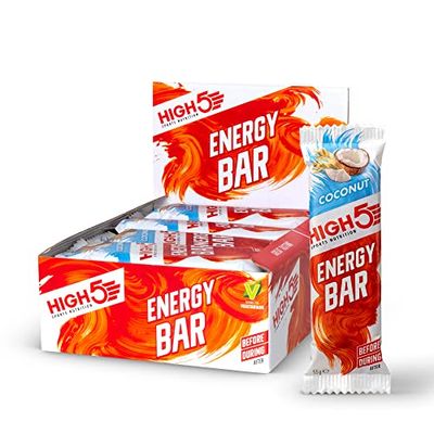 HIGH5 Energy Bar - Real Fruits Soft Bar - No Artificial Sweeteners (Coconut, 12 x 55g)