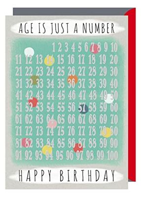 Quire Rough Elegance Card Gelukkige Verjaardag Leeftijd Is Een Nummer