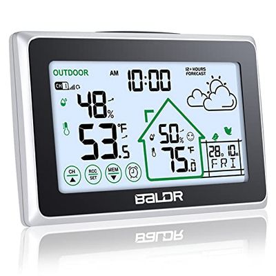 Väderstation med display BD-909 vit