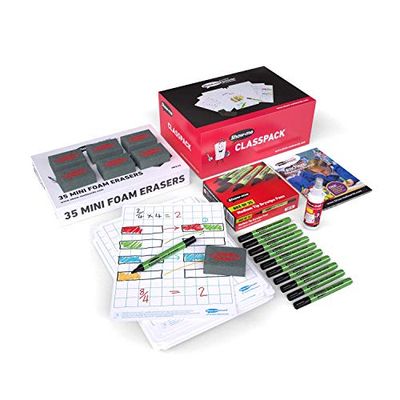 Show Me A4 Gridded Drywipe Board 107-Piece Classpack