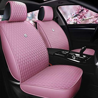 Juego Completo de 9 Fundas para Asientos Delanteros y Traseros de Coche de Piel Compatible con airbag lujosas Fundas para Asientos de Coche Ajuste Universal para la mayoría de Autos Camiones SUV