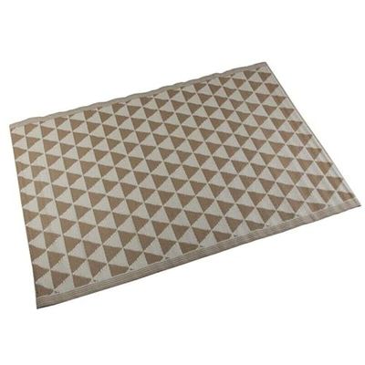 Bigbuy Home S3405345 Matta Triangelar, Polypropylen Beige, 120 x 1 x 180 cm