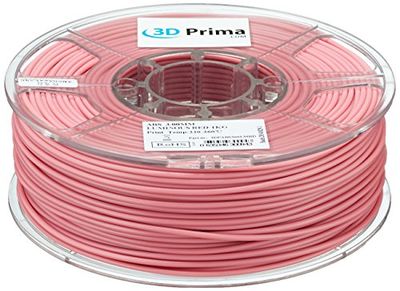 3D Prima 3DPABS300LMRD tryckfilament, ABS, 3 mm, 1 kg spole, lysande röd – lyser i mörkret