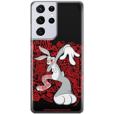 ERT GROUP mobile phone case for Samsung S21 ULTRA original and officially Licensed Looney Tunes pattern Bugs 018 optimally adapted to the shape of the mobile phone, case made of TPU