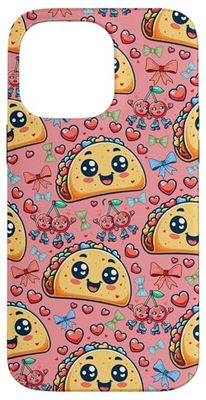 Coquette Kawaii Fun Cheetah Cherry Fiocchi Rosa Lets Go Tacos Custodia per iPhone 14 Pro Max