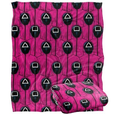 Squid Game PINK GUARDS PATTERN Silky Touch Super Soft Throw Blanket 152 x 127 cm