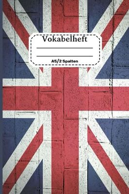 Vokabelheft A5 2 Spalten: Vokabelheft Englisch mit 110 Seiten|Englisch Vokabelheft A5 2 Spalten liniert DIN A5