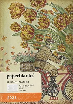 Paperblanks 12-Month Flexi Planners 2023 Holland Spring | Horizontal | Midi (125 × 175 mm)